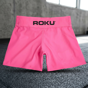 Shorts de compression MMA pour hommes à fente haute, personnalisés avec service OEM, en tissu peigné respirant, taille mi-haute, avec protection anti-UV par sublimation - Product Image 3