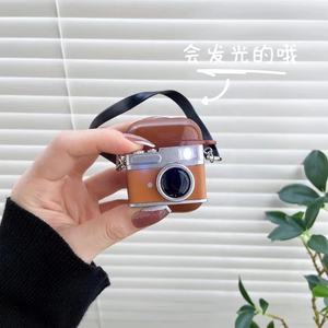 Funda luminosa para auriculares de cámara, para <span class=keywords><strong>airpods</strong></span> <span class=keywords><strong>3</strong></span>/2 Retro, para apple, auriculares inalámbricos, <span class=keywords><strong>Mini</strong></span> funda para cámara - Product Image 4