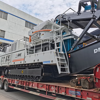 Équipement de fabrication de sable fin artificiel, station de concassage VSI sur chenilles portable pour le concassage de calcaire, de béton et de déchets avec crible