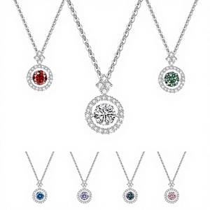 Collar de Plata de Ley con Colgante de Moissanita de Lujo de 1.0ct, Color D, Claridad VVS, con Corazón Pulsante, Cadena Elegante - Product Image 1