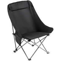 Chaise de camping, de randonnée et de pêche portable, pliable, à dossier haut, avec cadre en acier carbone léger et ergonomique