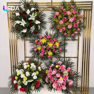Guirnalda de Flores Artificiales de Seda Personalizada LEDA para Cementerio, Corona Floral para Funeral, Arreglos Florales de Homenaje - Product Image 5