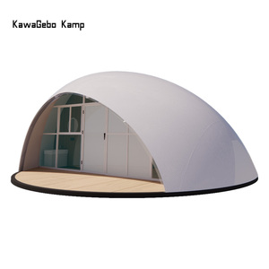 Yumuq 52 ㎡ Windproof pvdf Chất lượng cao sang trọng vỏ glamping khách sạn retort lều với cửa kính - Product Image 6