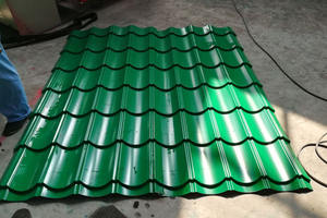 0,4-0,7 mm Dicke große Welle glasierte Fliesen Schrittfliesenrolle-Formmaschine für den Gebrauch auf Dächern - Product Image 5