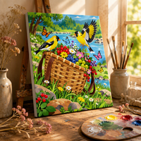 Kit de peinture à l'huile par numéros DIY, paysage moderne imprimé, pour décoration intérieure, coffret cadeau