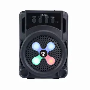 Paisible HF-188 Portable TWS Speaker 3inch FM Aux USB Drive TF Lights Compatible With Bluetooth