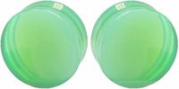 Jauge de piercing unisexe classique en opalite vert menthe, double évasée, type selle, 3-25mm, bijou corporel, cadeau pour fête