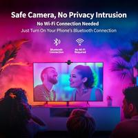 Lumière d'ambiance USB pour écran TV avec bande LED RGB, teintes dynamiques intelligentes, télécommande et contrôle de la luminosité