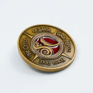 NEW arrive Nice Quality 3D Metal Challenge Coin Christmas Eves North Pole custom challenge coin