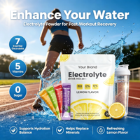 Poudre de boisson énergétique pré-entraînement à marque privée, mélange d'hydratation en stick, poudre d'électrolytes pour les vitamines anti-stress