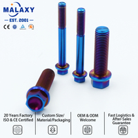 Malaxy en stock, boulon à bride hexagonale en alliage de titane haute résistance DIN 6921 ASME B18.2.1, filetage métrique pour l'automobile et l'aérospatiale