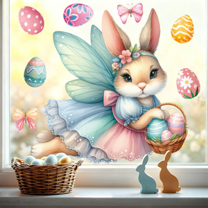 Autocollants de Pâques en gros 2026 : Anges, Lapins, Œufs de Pâques – Décalcomanies statiques en PVC <span class=keywords><strong>pour</strong></span> <span class=keywords><strong>vitres</strong></span> – Autocollants <span class=keywords><strong>électrostatiques</strong></span> - Product Image 3