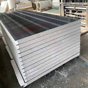 Vente en gros de panneaux sandwich ignifuges personnalisés, pour bâtiments préfabriqués, panneaux sandwich en <span class=keywords><strong>mousse</strong></span> pour salles de refroidissement - Product Image 1