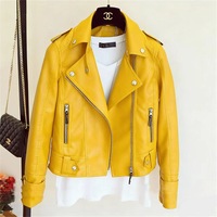 Veste Moto Vintage Noire pour Femme en Similicuir PU, Manteau d'Extérieur OEM pour l'Automne