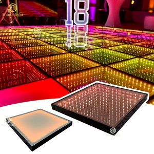 12x12ft DJ Câu lạc bộ Đêm ánh sáng 3D LED gương sàn nhảy thắp sáng lên Infinity Dance Panels - Product Image 3