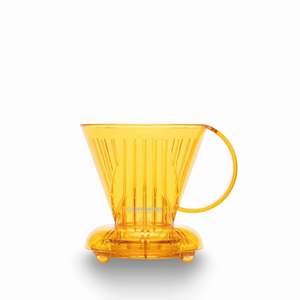 Filtro de Café Reutilizable Compacto de Plástico Translúcido Amarillo Trapezoidal de Alta Extracción para Oficina Moderna - Product Image 1