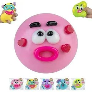 Juguete de goma suave de rebote lento con diseño de arcoíris y cara de perro divertida, novedad transfronteriza, viral en redes, para descompresión, venta al por mayor - Product Image 6