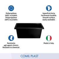 Vas Bunga Kubah Makam Gaya Eropa Persegi Berbahan Plastik Berkualitas Tinggi Merek Italia COMIL PLAST untuk Dewasa