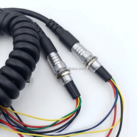 Connecteur à double verrouillage fileté M12 avec prise d'aviation étanche et haute précision 2 câbles haute tension à 4 broches