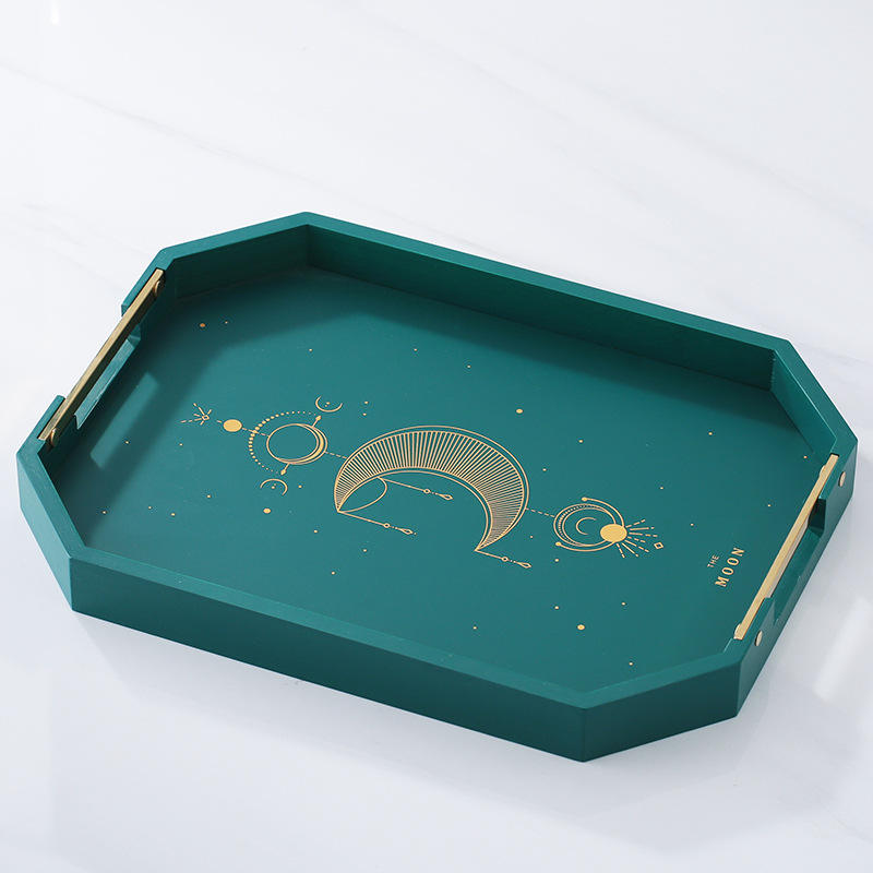 ถาดสีเขียวรูปดาวแปดแฉก