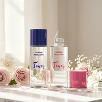 Vente en gros de flacons en plastique PET ronds portables de 100 ml, 120 ml, 150 ml avec bouchon à vis, emballage cosmétique pour toner, lotion, essence, eau