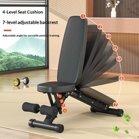 Banc de musculation multifonctionnel pliable avec chaise intégrée pour exercices de fitness et sit-up