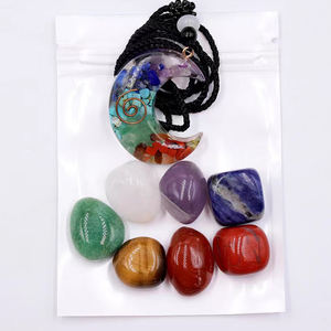 Vendita calda meditazione spirituale cristallo luna e stella guarigione cristallo 7 <span class=keywords><strong>Chakra</strong></span> Tumbling Stone Box Set - Product Image 5