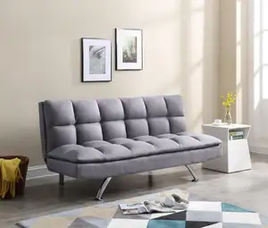 Phòng Khách Chung Được Sử Dụng Vải Màu Xám Kim Loại Chân Sofa Kiêm Giường