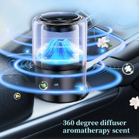 Diffuseur d'arômes intelligent automatique pour voiture, machine à parfum solide de luxe, diffuseur d'huiles essentielles avec éclairage d'ambiance, 5 senteurs