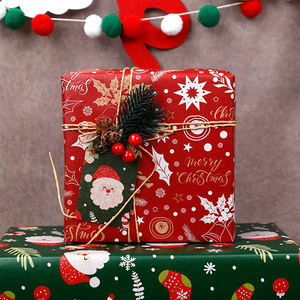 Papel Kraft de Navidad al por mayor de fábrica 2025, papel de regalo de 50*70 cm - Product Image 3