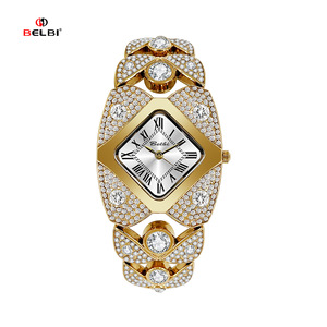 Orologio da <span class=keywords><strong>Donna</strong></span> <span class=keywords><strong>di</strong></span> <span class=keywords><strong>Marca</strong></span> <span class=keywords><strong>di</strong></span> Lusso con Diamanti, Design Retrò <span class=keywords><strong>di</strong></span> Alta Gamma, Movimento al Quarzo, Cinturino in Titanio e Quadrante con Lancette - Product Image 2