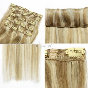 KSWIGS Extensions de cheveux à clipser en gros, tons mélangés, sans perte ni nœuds, en cheveux humains véritables, pour coiffeurs professionnels et salons de beauté, livraison mondiale - Product Image 4