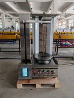 Nouveau design de la machine de coupe de viande verticale automatique Shawarma acier inoxydable 4 brûleurs gaz/électrique