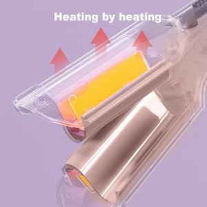 เครื่องม้วนผมไฟฟ้า PTC LED รู<span class=keywords><strong>ป</strong></span>ตัววี สำหรับทำ<span class=keywords><strong>ผม</strong></span>ลอนลึกแบบฝรั่งเศส ขายส่ง - Product Image 4