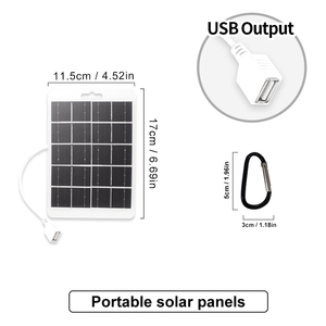 ที่ชาร์จพลังงานแสงอาทิตย์แบบ USB 5V3W แผงการผลิตพลังงานโซลาร์เซลล์ยืดหยุ่นสำหรับพัดลมโทรศัพท์มือถือสไตล์ a/b