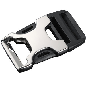 Alloy Side Release Buckle 25mm Silver Black Durable Bag Accessories <b>Backpack</b> <b>Strap</b> Adjustment Buckle - Product Image 4