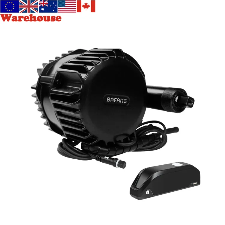 Bafang BBSHD 48V 250W 500W 750W 1000W Kit motore Mid Drive Kit di conversione bici elettrica Bafang con batteria Ebike