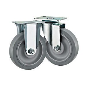 <span class=keywords><strong>3</strong></span> "4" 5 "Médio Dever TPR Rodízio Rodas Giratórias Rodízios De Borracha Industrial Castor Rodas para Mão Trolley - Product Image 4