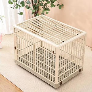 Cages de maison de chien en plastique à motif solide pliable directe d'usine boîte de plateau en plastique de Style classique empilable intérieure/extérieure - Product Image 6