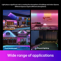 Luces LED RGB para Exteriores, Impermeables IP67, para Aleros de Casas, Decoración Navideña, Iluminación Ambiental Inteligente para el Hogar