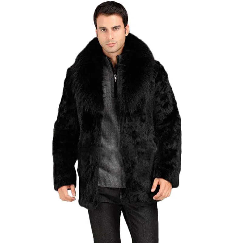 2023 नई डिजाइन पुरुषों अशुद्ध फर कोट पुरुष अंचल आदमी से बनाया फर जैकेट पुरुषों के बड़े आकार नकली फर कोट