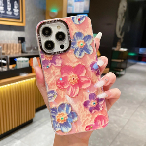 Custodia per telefono con fiori glitterati <span class=keywords><strong>arcobaleno</strong></span> con tracolla a catena rimovibile per <span class=keywords><strong>iPhone</strong></span> 16 Pro Max <span class=keywords><strong>Cover</strong></span> del telefono - Product Image 1