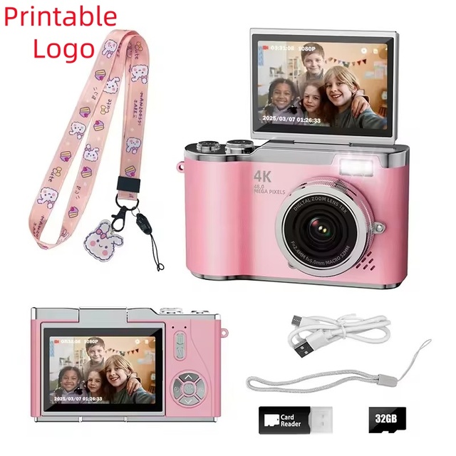 Newest Vintage CCD Screen Mirrorless Camera for Student Beginners HD Digital Camera Retro Campus Carry-on
