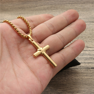 <b>Cross</b> Pendant Necklace Zinc Alloy Unisex Gift Jewelry - Product Image 2