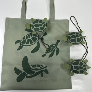 Tortoise-Shaped Polyester RPET Eco-Friendly Folding Storage <strong>Bag</strong> Animal-<strong>Printed</strong> Shopping <strong>Bag</strong> - Product Image 5