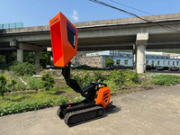 ChuangXin 2026 Vollhydraulischer Mini-Raupendumper mit Motor, Getriebe & Lager, hocheffizient, 4KW, geländegängig, mit Hubfunktion