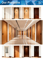 Puerta Moderna de Madera para Hotel, Decorativa, de Salida, con Piezas de Repuesto Gratuitas, para Interiores, Seguridad, Superficie Acabada, Apartamento, Exterior, Almacén