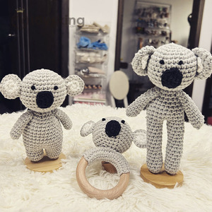 Lindo <span class=keywords><strong>Koala</strong></span> de Ganchillo Hecho a Mano, Juguete de Peluche para Recién Nacidos, Animal de Peluche Amigurumi, Regalo para Baby Shower, Decoración para Cuarto de Bebé - Product Image 1