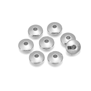Cuentas espaciadoras CCB galvanizadas de 10 mm, redondas, de metal, para la fabricación de pulseras, componentes de joyería. - Product Image 2
