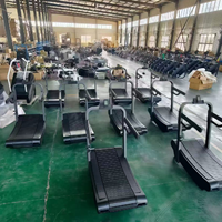Tapis roulant professionnel à barreaux courbes, manuel, non motorisé, pour la course à pied et l'entraînement cardio